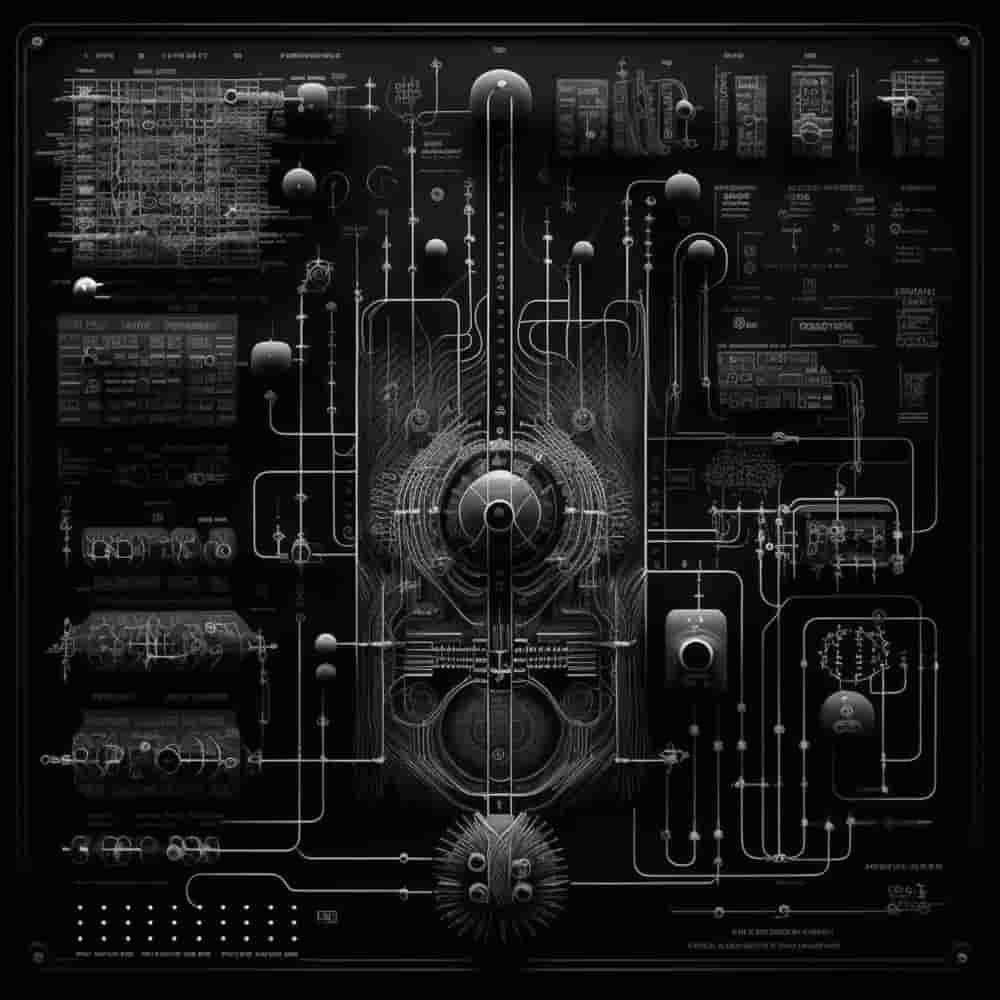 poster-with-circuit-board-with-bunch-wires-bunch-wires
